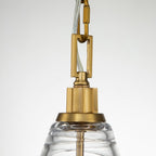 Elmore Ceiling Pendant In Burnished Brass With Clear Candy Glass QN-ELMORE-P-BBS
