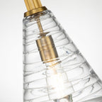 Elmore Ceiling Pendant In Burnished Brass With Clear Candy Glass QN-ELMORE-P-BBS