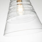 Elmore Ceiling Pendant In Burnished Brass With Clear Candy Glass QN-ELMORE-P-BBS