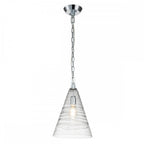 Elmore Ceiling Pendant In Polished Chrome With Clear Candy Glass QN-ELMORE-P-PC