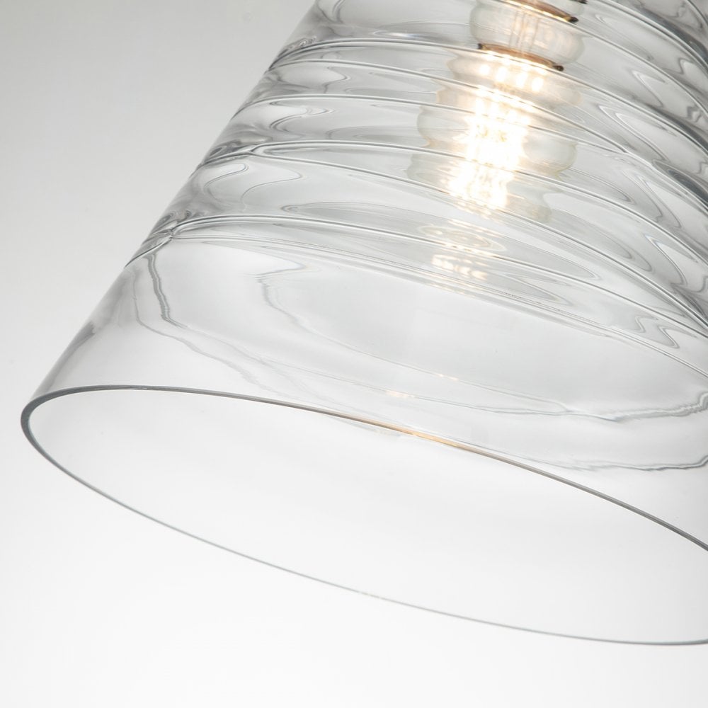 Elmore Ceiling Pendant In Polished Chrome With Clear Candy Glass QN-ELMORE-P-PC