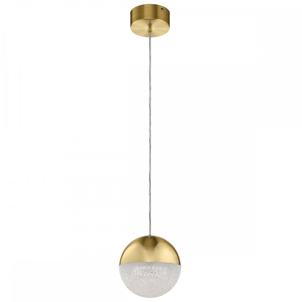 Moonlit Integral LED Mini Ceiling Pendant Light In Champagne Gold QN-MOONLIT-P-CG