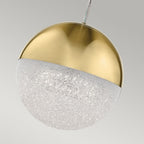 Moonlit Integral LED Mini Ceiling Pendant Light In Champagne Gold QN-MOONLIT-P-CG