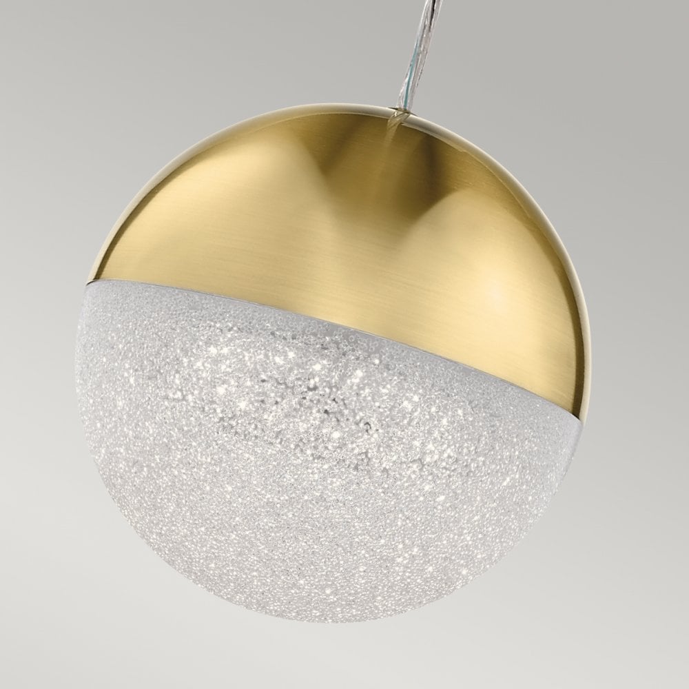 Moonlit Integral LED Mini Ceiling Pendant Light In Champagne Gold QN-MOONLIT-P-CG