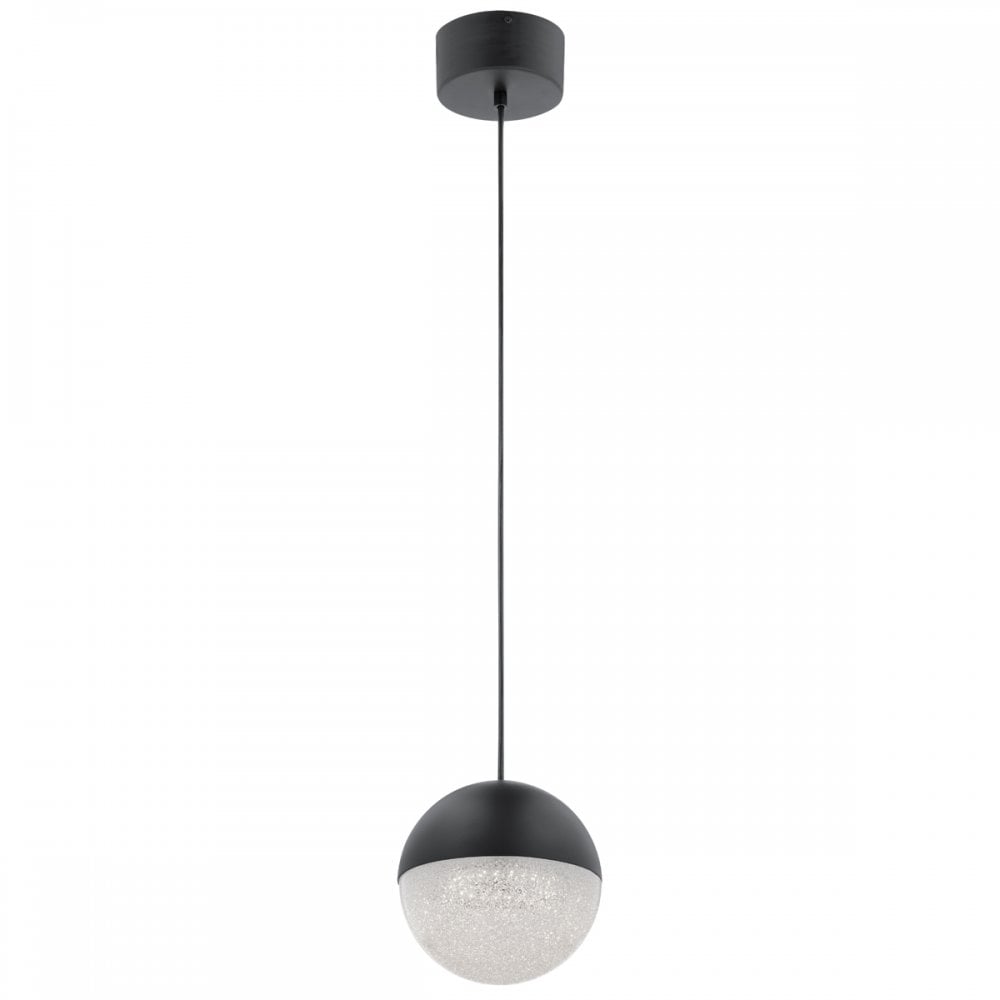 Moonlit Integral LED Mini Ceiling Pendant Light In Matte Black Finish QN-MOONLIT-P-MBK
