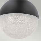 Moonlit Integral LED Mini Ceiling Pendant Light In Matte Black Finish QN-MOONLIT-P-MBK