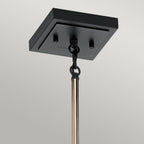 Kitner Single Ceiling Pendant Light In Polished Nickel And Black Finish QN-KITNER-P-PN