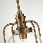 Triocent Dual Mount Ceiling Light In Natural Brass Finish QN-TRIOCENT-P-NBR
