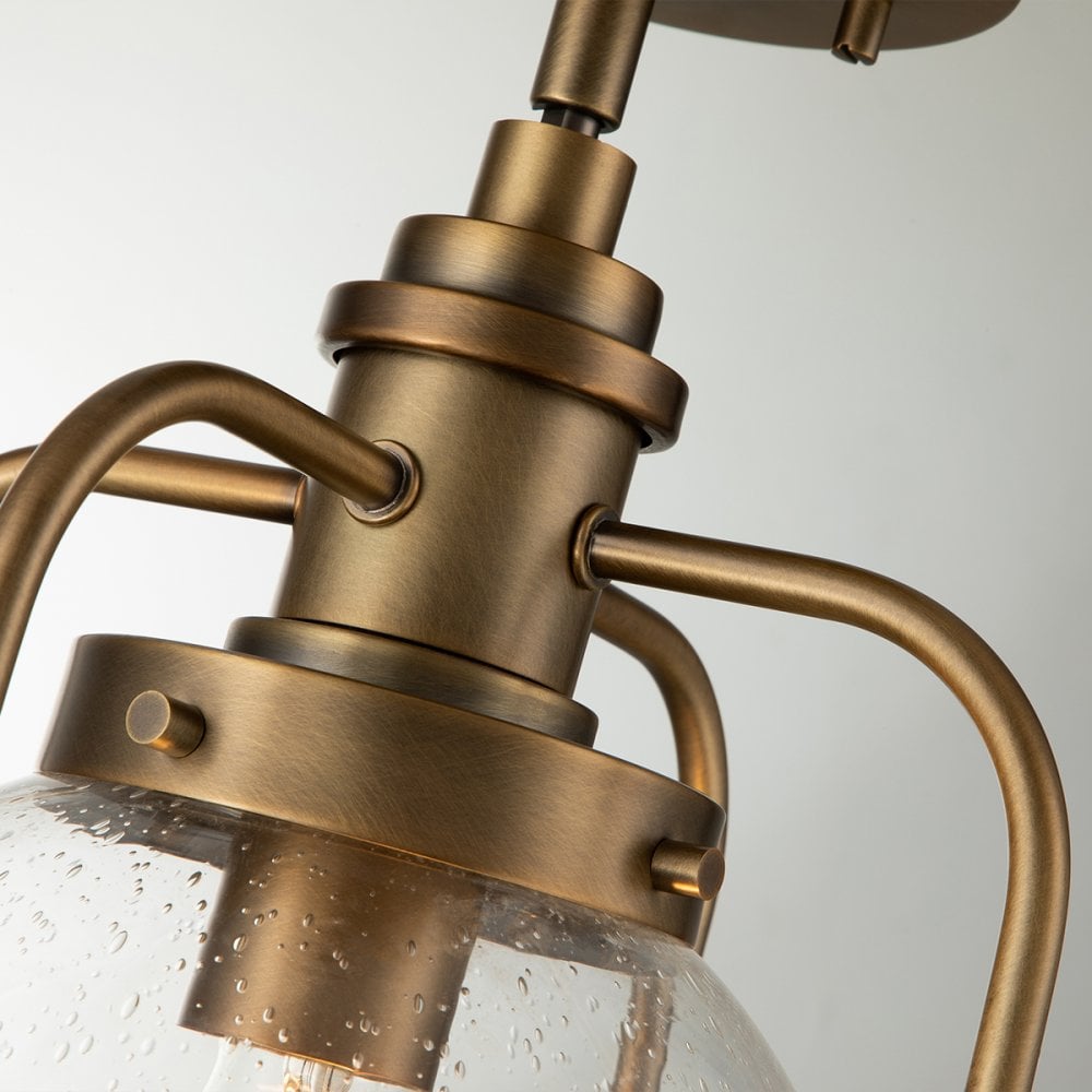 Triocent Dual Mount Ceiling Light In Natural Brass Finish QN-TRIOCENT-P-NBR