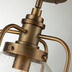 Triocent Dual Mount Ceiling Light In Natural Brass Finish QN-TRIOCENT-P-NBR