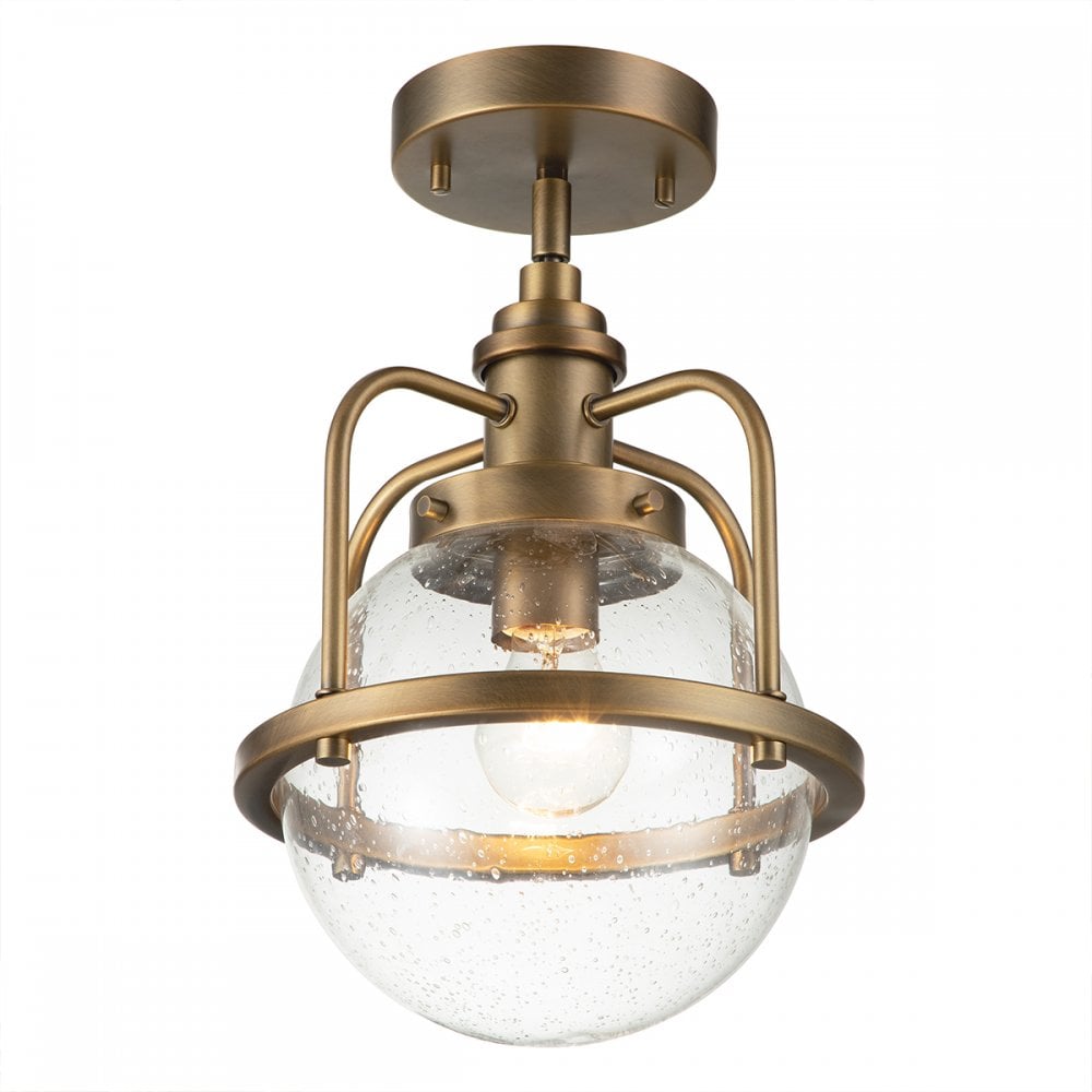 Triocent Dual Mount Ceiling Light In Natural Brass Finish QN-TRIOCENT-P-NBR