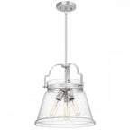 Wimberley Ceiling Pendant In Polished Chrome With Seeded Glass QN-WIMBERLEY-P-PC