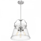 Wimberley Ceiling Pendant In Polished Chrome With Seeded Glass QN-WIMBERLEY-P-PC