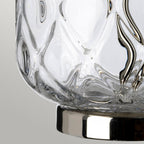Sola Small Diamond Patterned Glass Table Lamp With Shade QN-SOLA-TL-S-BLU