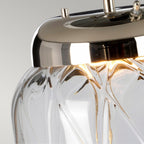 Sola Large Diamond Patterned Glass Table Lamp With Shade QN-SOLA-TL-L-BLU