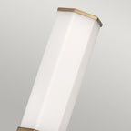 Facet Single LED Wall Light In Heritage Brass Finish QN-FACET-LED1-HB-BATH