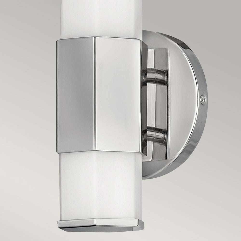 Facet Single LED Wall Light In Polished Chrome Finish QN-FACET-LED1-PC-BATH