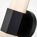 Facet Single LED Wall Light In Matte Black Finish QN-FACET-LED1-BK-BATH