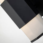 Facet Single LED Wall Light In Matte Black Finish QN-FACET-LED1-BK-BATH