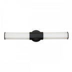 Facet 2 Light LED Wall Light In Matte Black Finish QN-FACET-LED2-BK-BATH