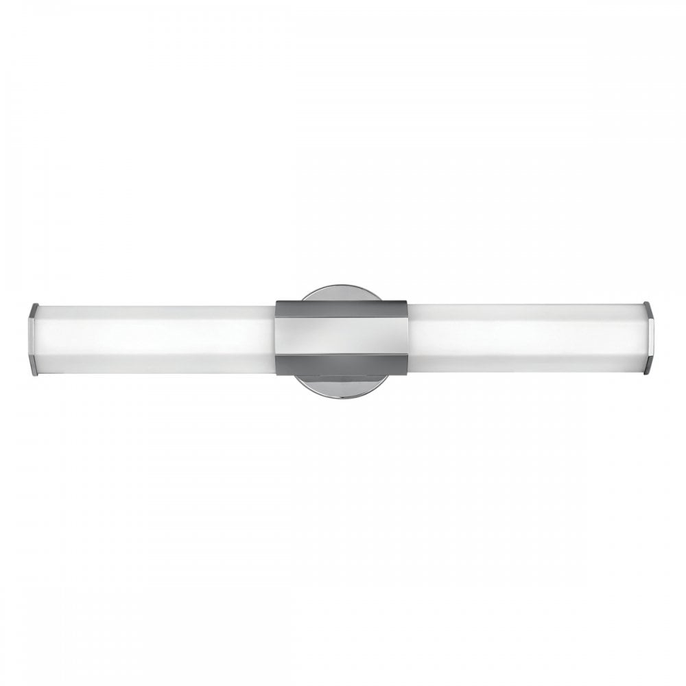 Facet 2 Light LED Wall Light In Polished Chrome Finish QN-FACET-LED2-PC-BATH