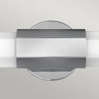 Facet 2 Light LED Wall Light In Polished Chrome Finish QN-FACET-LED2-PC-BATH