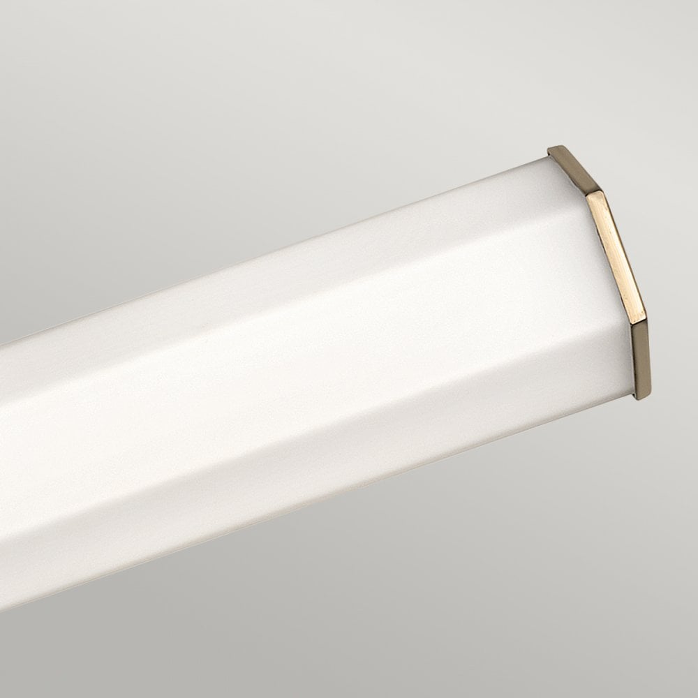 Facet 2 Light LED Wall Light In Heritage Brass Finish QN-FACET-LED2-HB-BATH