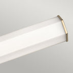 Facet 2 Light LED Wall Light In Heritage Brass Finish QN-FACET-LED2-HB-BATH