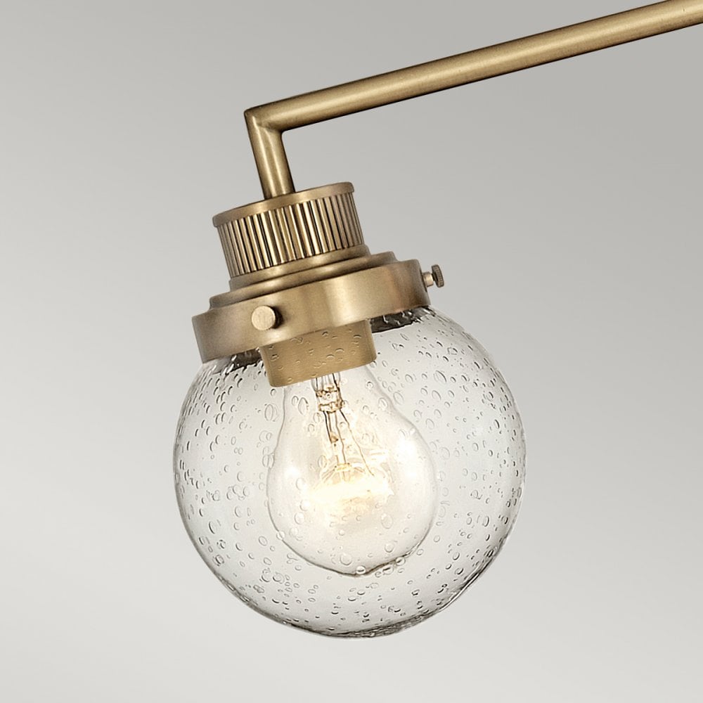 Poppy 3 Light Bathroom Wall Light In Heritage Brass Finish QN-POPPY3-HB-BATH