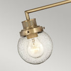 Poppy 3 Light Bathroom Wall Light In Heritage Brass Finish QN-POPPY3-HB-BATH