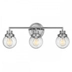 Poppy 3 Light Bathroom Wall Light In Polished Chrome Finish QN-POPPY3-PC-BATH