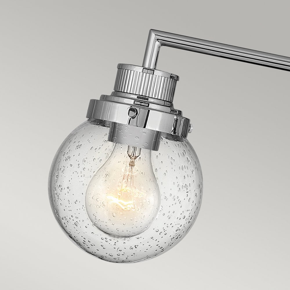 Poppy 3 Light Bathroom Wall Light In Polished Chrome Finish QN-POPPY3-PC-BATH