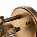 Ashland Bay Single Wall Light In Natural Brass Finish QN-ASHLANDBAY1-NBR-BATH