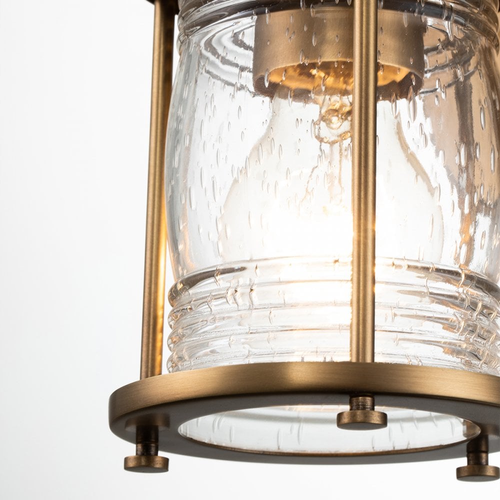 Ashland Bay Single Wall Light In Natural Brass Finish QN-ASHLANDBAY1-NBR-BATH