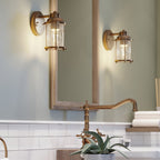 Ashland Bay Single Wall Light In Natural Brass Finish QN-ASHLANDBAY1-NBR-BATH