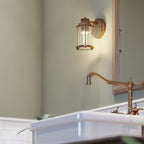 Ashland Bay Single Wall Light In Natural Brass Finish QN-ASHLANDBAY1-NBR-BATH