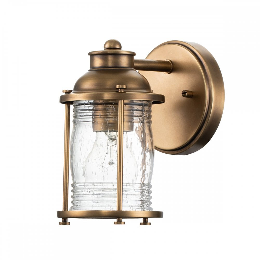 Ashland Bay Single Wall Light In Natural Brass Finish QN-ASHLANDBAY1-NBR-BATH