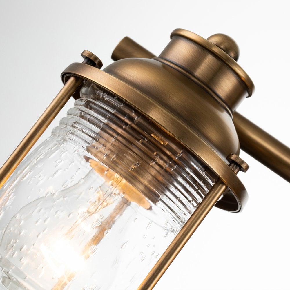 Ashland Bay 3 Light Wall Light In Natural Brass Finish QN-ASHLANDBAY3-NBR-BATH