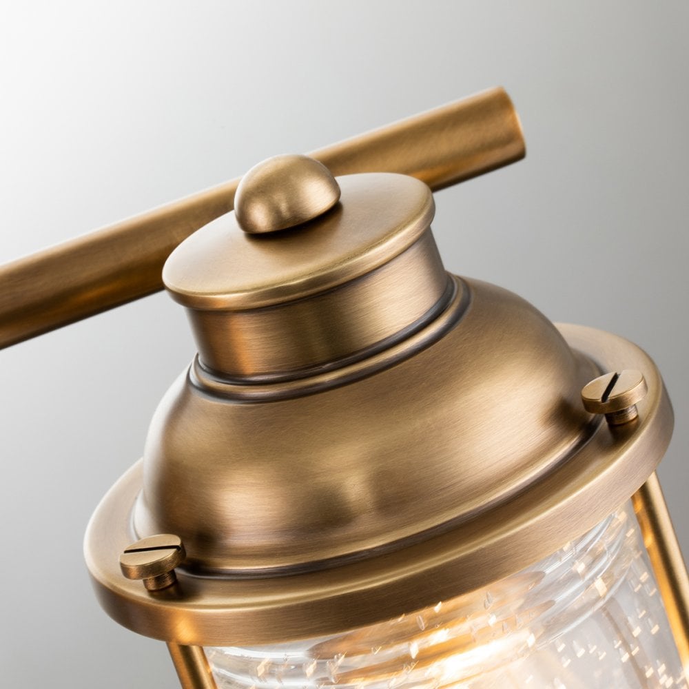 Ashland Bay 3 Light Wall Light In Natural Brass Finish QN-ASHLANDBAY3-NBR-BATH