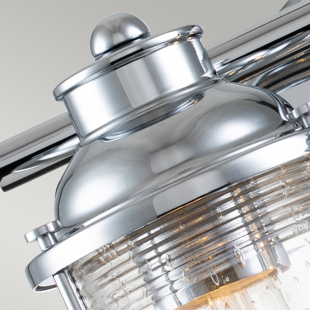 Ashland Bay 2 Light Wall Light In Polished Chrome Finish QN-ASHLANDBAY2-PC-BATH