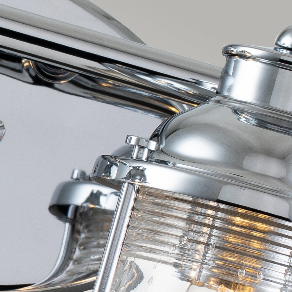 Ashland Bay 2 Light Wall Light In Polished Chrome Finish QN-ASHLANDBAY2-PC-BATH