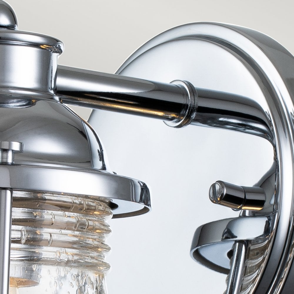 Ashland Bay Single Wall Light In Polished Chrome Finish QN-ASHLANDBAY1-PC-BATH