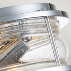 Ashland Bay 2 Light Flush Ceiling Light In Polished Chrome Finish QN-ASHLANDBAY-F-PC-BATH