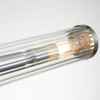 Azores Vintage 4 Light Wall Light In Polished Chrome Finish With Fluted Glass QN-AZORES4-PC