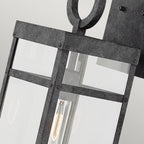 Porter Outdoor Large Wall Lantern In Aged Zinc Finish QN-PORTER-L-DZ