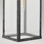 Porter Outdoor Large Wall Lantern In Aged Zinc Finish QN-PORTER-L-DZ