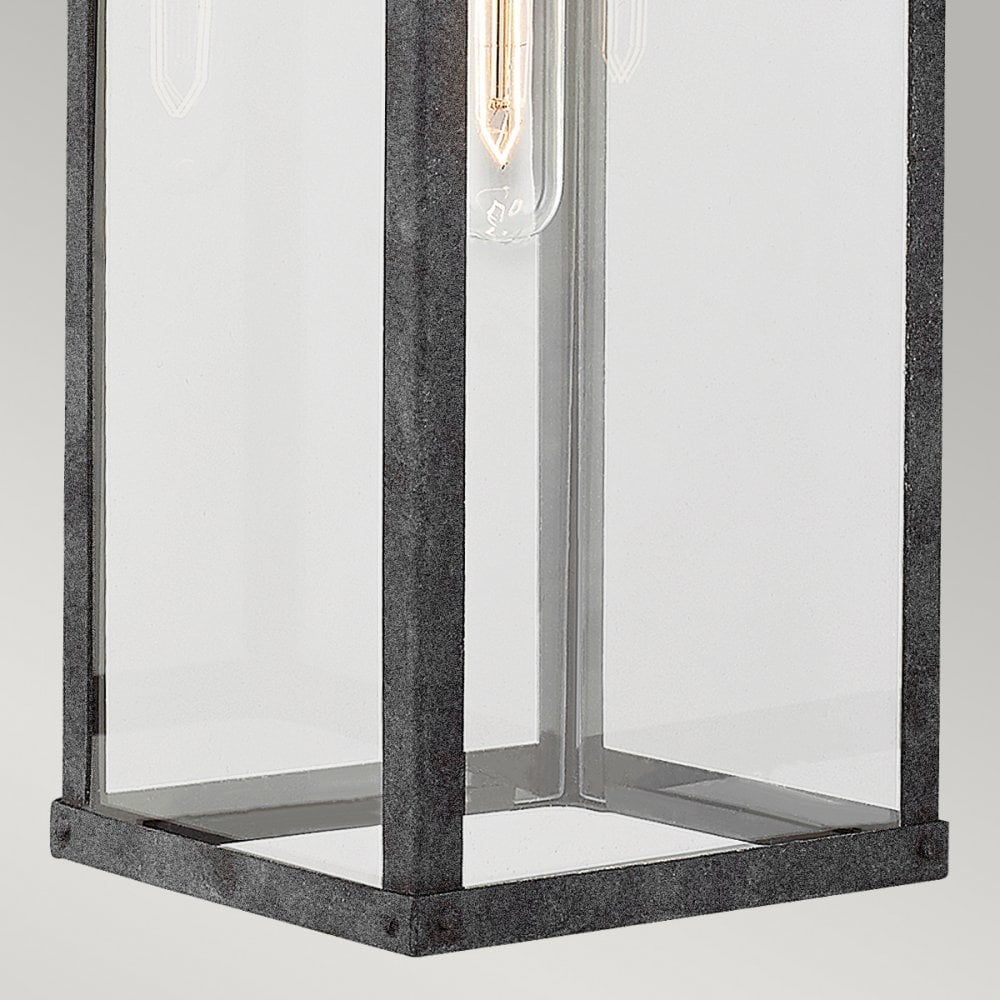 Porter Outdoor Large Wall Lantern In Aged Zinc Finish QN-PORTER-L-DZ