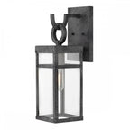 Porter Outdoor Medium Wall Lantern In Aged Zinc Finish QN-PORTER-M-DZ