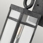 Porter Outdoor Medium Wall Lantern In Aged Zinc Finish QN-PORTER-M-DZ