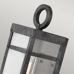 Porter Outdoor Small Wall Lantern In Aged Zinc Finish QN-PORTER-S-DZ